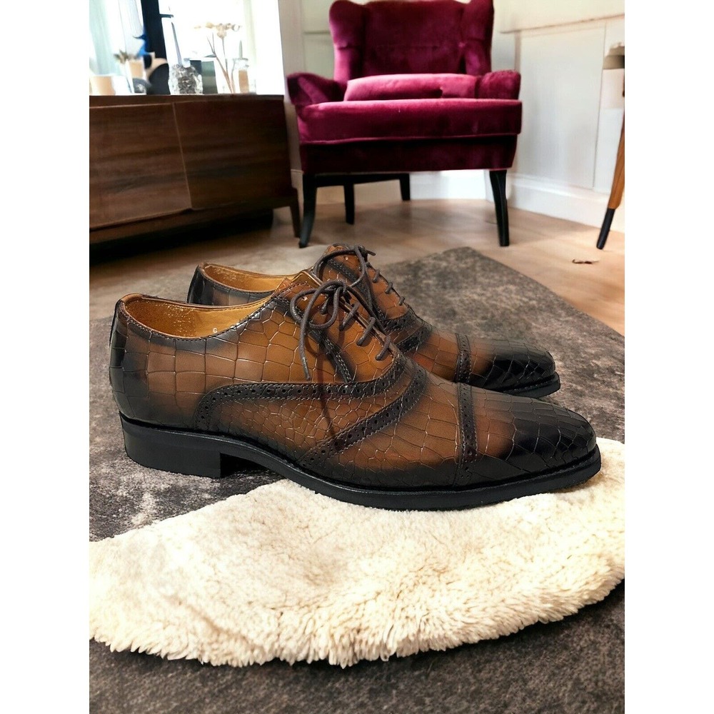Jepsengord Men's Real Leather Dress Shoes 10.5
